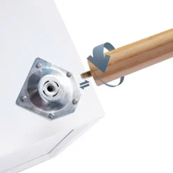 Sweetgo Modern Wooden Bedroom Nightstand End Side Table With 4 Anti-Slip Rubber Padded Legs, And 2 Groove-Handled Storage Drawers