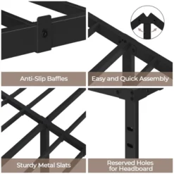 Yaheetech Metal Platform Bed Frame With Heavy Duty Steel Slat Support And Underbed Storage Space -Baxton Studio Sale Shop GUEST 713afd4a 300d 4d8a acb1 a338d7dbd2f9