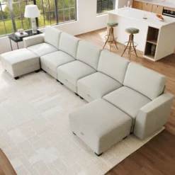 140"Sectional Couch For Living Room, Oversized Modular Sectional Sofa, U Shaped Modular Couch With Storage 13 140"Sectional Couch For Living Room, Oversized Modular Sectional Sofa, U Shaped Modular Couch With Storage -Baxton Studio Sale Shop GUEST 71ac4e08 28ee 418e 823b 32d8edf4b65b