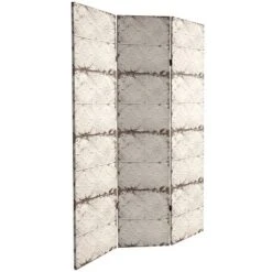 6" Double Sided Antiqued Paneling Canvas Room Divider Gray - Oriental Furniture -Baxton Studio Sale Shop GUEST 71dc23e0 c3d9 4844 ae71 b0f85f162a4a