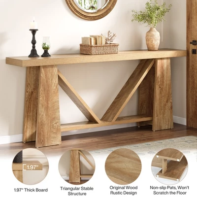 70.9" Farmhouse Wood Console Table 6 70.9" Farmhouse Wood Console Table - Image 6