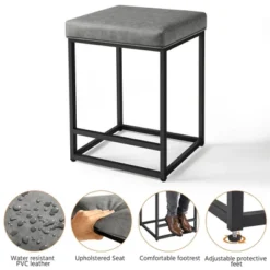 Yaheetech 24" H Backless Upholstered Bar Stools Set Of 2 For Kitchen Counter 11 Yaheetech 24" H Backless Upholstered Bar Stools Set Of 2 For Kitchen Counter -Baxton Studio Sale Shop GUEST 7201b464 9873 40d0 9e5c 1e4b1e4113f4