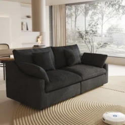 83" Cloud Couch Modular Sectional Sofa Couch,Down Filled Sectional For Living Room,Love Seat Sofas,Convertible Couch,Covers Washable&Replaceable