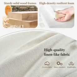 U-shaped Freely Transformable Modular Corner Sofa,Linen-Like Fabric Sectional Couch With Storage Ottomans,Versatile Living Room Sofa-Cuddlewood -Baxton Studio Sale Shop GUEST 72e567a5 3b5e 475c a9cf a60b72bbe905