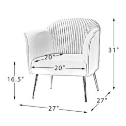 Velvet Barrel Chair With Goden Base Contemporary And Classic Velvet Accent Chair For Living Room | Karat Home -Baxton Studio Sale Shop GUEST 72fc1206 e242 4fd6 a7df 01fdd9530717