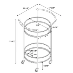 Round Metal Bar Cart Gold - Linon -Baxton Studio Sale Shop GUEST 73980a59 9bf3 4ae9 833a 07d29edf94a1