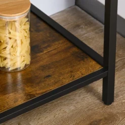 HOMCOM Industrial Wine Rack With 11-Bottles Holder, Free Standing Wine Shelf With Glass Holders For Home Bar, Kitchen, Rustic Brown -Baxton Studio Sale Shop GUEST 73dea91e d01c 41eb b1f3 fd370b0b4323