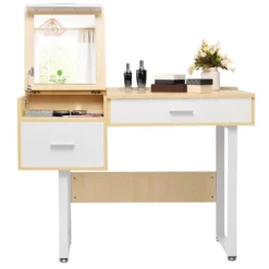 Costway Vanity Table Flip Top Square Makeup Table Writing Table -Baxton Studio Sale Shop GUEST 73f1f33c 4b8b 4ff8 832e ea9da907a7e6