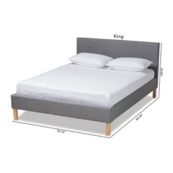 King Aneta Platform Bed Gray - Baxton Studio -Baxton Studio Sale Shop GUEST 7408aea2 127a 49d0 8915 3a56101fa57a