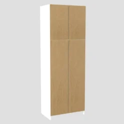 4 Doors Kitchen Storage Cabinet White/Oak - Inval -Baxton Studio Sale Shop GUEST 744d76eb 0062 4b10 b265 03e9dd42f8c2