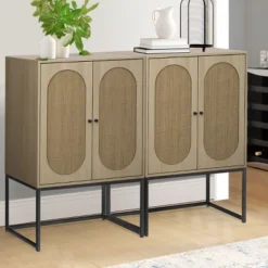 Arina Natural Rattan 2 Door High Accent Cabinet With Adjustable Shelf - Maison Boucle -Baxton Studio Sale Shop GUEST 74cfd52d 067b 4395 bb81 ea3779bffe2a
