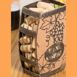 Vintiquewise Vintage Decorative Metal Barrel Shaped Tabletop Countertop Wine Cork Holder -Baxton Studio Sale Shop GUEST 74dc7503 726e 4cee a9b8 5cbc8923a831