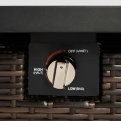 Rattan Fire Table, Square Wicker Fire Table, Adjustable Flame Outdoor Woven Rattan Fire Pit For Backyard, Garden -Baxton Studio Sale Shop GUEST 75013d80 5d87 44cb a089 5813f508d6b6