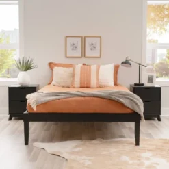 Powell Pensy Platform Bed And 2 Nightstands