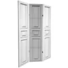 6" Double Sided Door Panel Canvas Room Divider White - Oriental Furniture