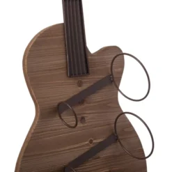 VintiquewiseBlack Metal Guitar Shaped Wine Rack Holder For Living Room, Dining, Or Entryway -Baxton Studio Sale Shop GUEST 75748b97 bb95 4975 b7f9 d7dd47990156