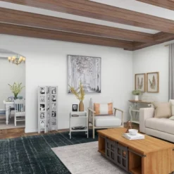 Farmhouse Chinquapin Wood Rectangle Room Divider Screen White - Olivia & May -Baxton Studio Sale Shop GUEST 75d87295 70f1 4629 a29a 1b4a7e623ff6