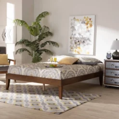Lucina Walnut Platform Bed Frame Brown - Baxton Studio 13 Lucina Walnut Platform Bed Frame Brown - Baxton Studio -Baxton Studio Sale Shop GUEST 7602d285 56ff 4aaf b27e 54064005d59b