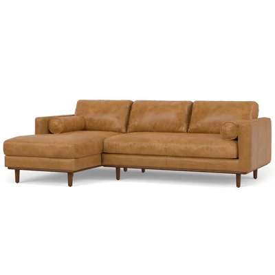 WyndenHall Brixley Mid Century Genuine Leather Left Sectional Sienna 2 WyndenHall Brixley Mid Century Genuine Leather Left Sectional Sienna - Image 2