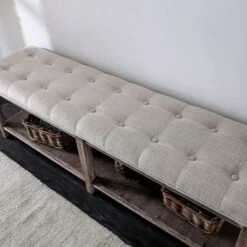 Wixam Tufted Bench Beige/Brown - HOMES: Inside + Out -Baxton Studio Sale Shop GUEST 769c7baa 1998 4e77 af82 aef4175a6463
