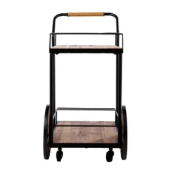 Trodel Reclaimed Wood Bar Cart Natural/Black - Aiden Lane -Baxton Studio Sale Shop GUEST 77c2def9 b5aa 4b95 ab5f db364da6a593