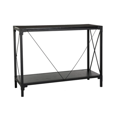 Modern Industry Metal/Wooden Console Table - Glitzhome 4 Modern Industry Metal/Wooden Console Table - Glitzhome - Image 4