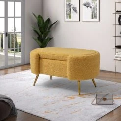 Alina Storage Bench With Metal Legs For Bedroom | ARTFUL LIVING DESIGN -Baxton Studio Sale Shop GUEST 78a9a52d 9a51 44b0 8623 5243f4093aae