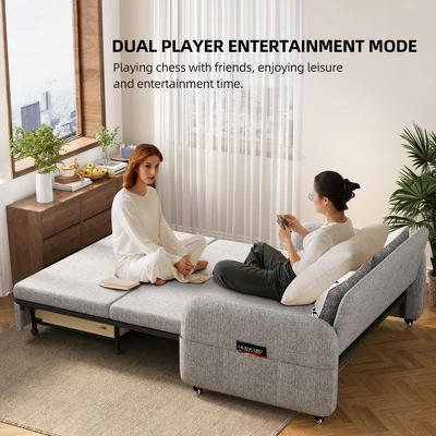 Luck Live Adjustable Sleeper Chair Pullout Sofa Bed With Modern Linen Fabric For Living Room 1 Luck Live Adjustable Sleeper Chair Pullout Sofa Bed With Modern Linen Fabric For Living Room