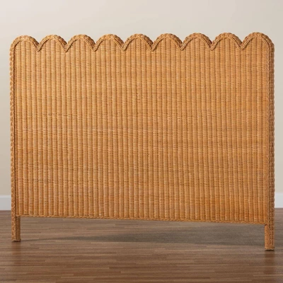 Bali & Pari Maritza Scalloped Rattan Pitrit Standalone Headboard 3 Bali & Pari Maritza Scalloped Rattan Pitrit Standalone Headboard - Image 3