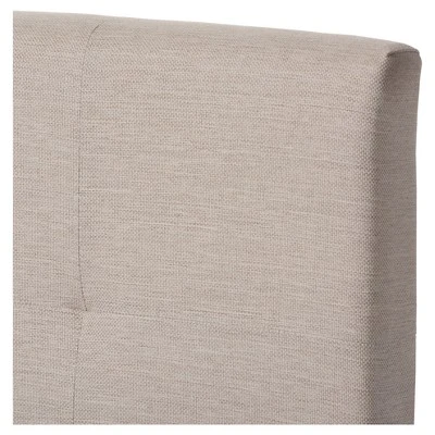 King Brookfield Modern And Contemporary Fabric Upholstered Grid Tufting Bed Beige - Baxton Studio 2 King Brookfield Modern And Contemporary Fabric Upholstered Grid Tufting Bed Beige - Baxton Studio - Image 2