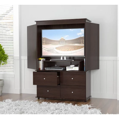 70.9" Video Combo Armoire Espresso - Inval 2 70.9" Video Combo Armoire Espresso - Inval - Image 2