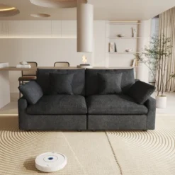 83" Cloud Couch Modular Sectional Sofa Couch,Down Filled Sectional For Living Room,Love Seat Sofas,Convertible Couch,Covers Washable&Replaceable -Baxton Studio Sale Shop GUEST 7bae22c1 f6b3 4ff5 8bdb c0ab5d3dc933