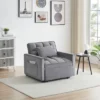 Sofa Bed Chair 3 In 1 Convertible, Recliner, Single Recliner, Suitable For Small Spaces With Adjustable Back