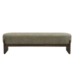 Christopher Knight Home Arabella 64" Modern Rubberwood Upholstered Loop Yarn Ottoman -Baxton Studio Sale Shop GUEST 7c4a6285 8170 4e01 a1fc 17d5b82e7ce5