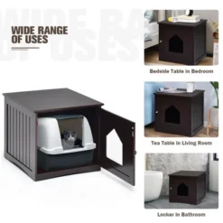 Costway Weatherproof Multi-function Pet Cat House Sidetable Nightstand -Baxton Studio Sale Shop GUEST 7c87579b 966e 4334 8e32 de383e671e79