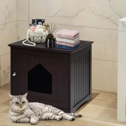 Costway Weatherproof Multi-function Pet Cat House Sidetable Nightstand -Baxton Studio Sale Shop GUEST 7cb2327f 5c30 45db 8de5 ede5288dfe93