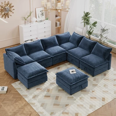 Christopher Knight Home Thea 8 Piece Versatile Modular Sofa Bed With Storage And Faux Double-Layer Cushions 7 Christopher Knight Home Thea 8 Piece Versatile Modular Sofa Bed With Storage And Faux Double-Layer Cushions - Image 7