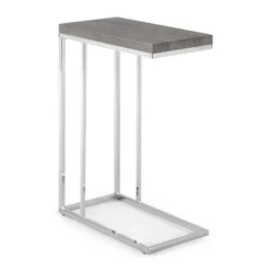 Lucia Chairside End Table Gray/Brown - Steve Silver