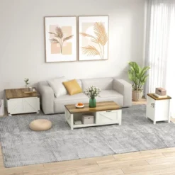 HOMCOM Farmhouse Coffee Table With Storage, Large Square Coffee Table For Living Room Furniture, Wooden Center Table With Flip-Top Lid 12 HOMCOM Farmhouse Coffee Table With Storage, Large Square Coffee Table For Living Room Furniture, Wooden Center Table With Flip-Top Lid -Baxton Studio Sale Shop GUEST 7dcff92f 97f4 4b3b a2e9 5577bc1784c3