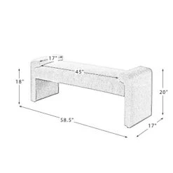 Johannes 58.5"W Transitional Bedroom Upholstered Bench | ARTFUL LIVING DESIGN -Baxton Studio Sale Shop GUEST 7dfcf37d 3099 46a3 81c7 ea19f40bf07c