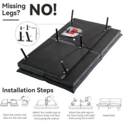 Dyonery 71 In Convertible Faux Leather Sofa Couch,Memory Foam Futon Couch Bed,Small Splitback Modern Loveseat Sleeper Sofa Bed For Living Room -Baxton Studio Sale Shop GUEST 7e65532b 9264 428c 8ddd da58f1f22698