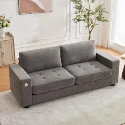 90'' Loveseat Sofa Modern Chenille Upholstered Love Seat Featuring USB Charging Ports 15 90'' Loveseat Sofa Modern Chenille Upholstered Love Seat Featuring USB Charging Ports -Baxton Studio Sale Shop GUEST 7e747c8b d2ff 4f2d 856d a1d439739af2