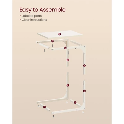 VASAGLE C-Shaped End Table, Small Side Table For Couch, Sofa Table With Metal Frame 5 VASAGLE C-Shaped End Table, Small Side Table For Couch, Sofa Table With Metal Frame - Image 5