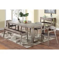 Montana Kitchen Island With Stainless Steel TopLight Barnwood Wire Brush - Boraam -Baxton Studio Sale Shop GUEST 7ec5c112 50e4 49b1 88b6 2c9561daf9a6