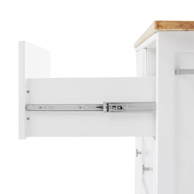 Soren Wood Top Kitchen Island/Cart Natural/White - Crosley 13 Soren Wood Top Kitchen Island/Cart Natural/White - Crosley - Image 13