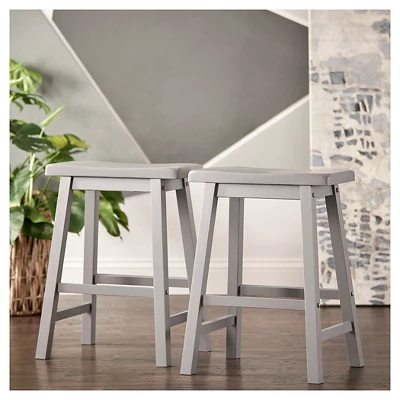 Set Of 2 24" Vinton Counter Height Barstools Wood - Inspire Q 6 Set Of 2 24" Vinton Counter Height Barstools Wood - Inspire Q - Image 6