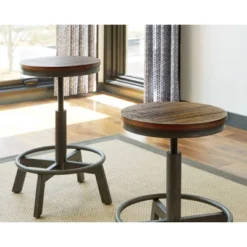 Torjin Adjustable Height Barstool Brown/Gray - Signature Design By Ashley
