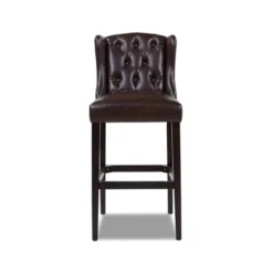 Jennifer Taylor Home Richmond 30" Armless Wingback Tufted Bar Stool -Baxton Studio Sale Shop GUEST 7ff6b271 568c 43f3 8e09 1d9fa8ff8c63