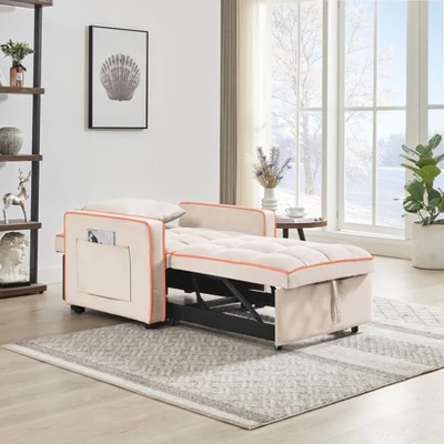 KWPZQEB Folding Sofa Bed, Convertible Sleeper Chair With Side Pockets And Adjustable Backrest, Pullout Sleeper Chair Bed For Living Room, Bedroom 3 KWPZQEB Folding Sofa Bed, Convertible Sleeper Chair With Side Pockets And Adjustable Backrest, Pullout Sleeper Chair Bed For Living Room, Bedroom - Image 3