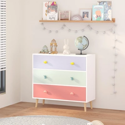 KWPZQEB Kids 3 Drawer Dresser Nightstand For Kids Bedroom, Small Night Stand Modern Storage Chest Of Drawer End Table For Bedroom 5 KWPZQEB Kids 3 Drawer Dresser Nightstand For Kids Bedroom, Small Night Stand Modern Storage Chest Of Drawer End Table For Bedroom - Image 5